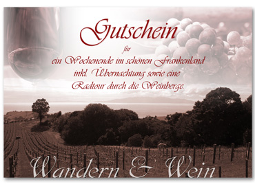 gutschein wandern & Wein